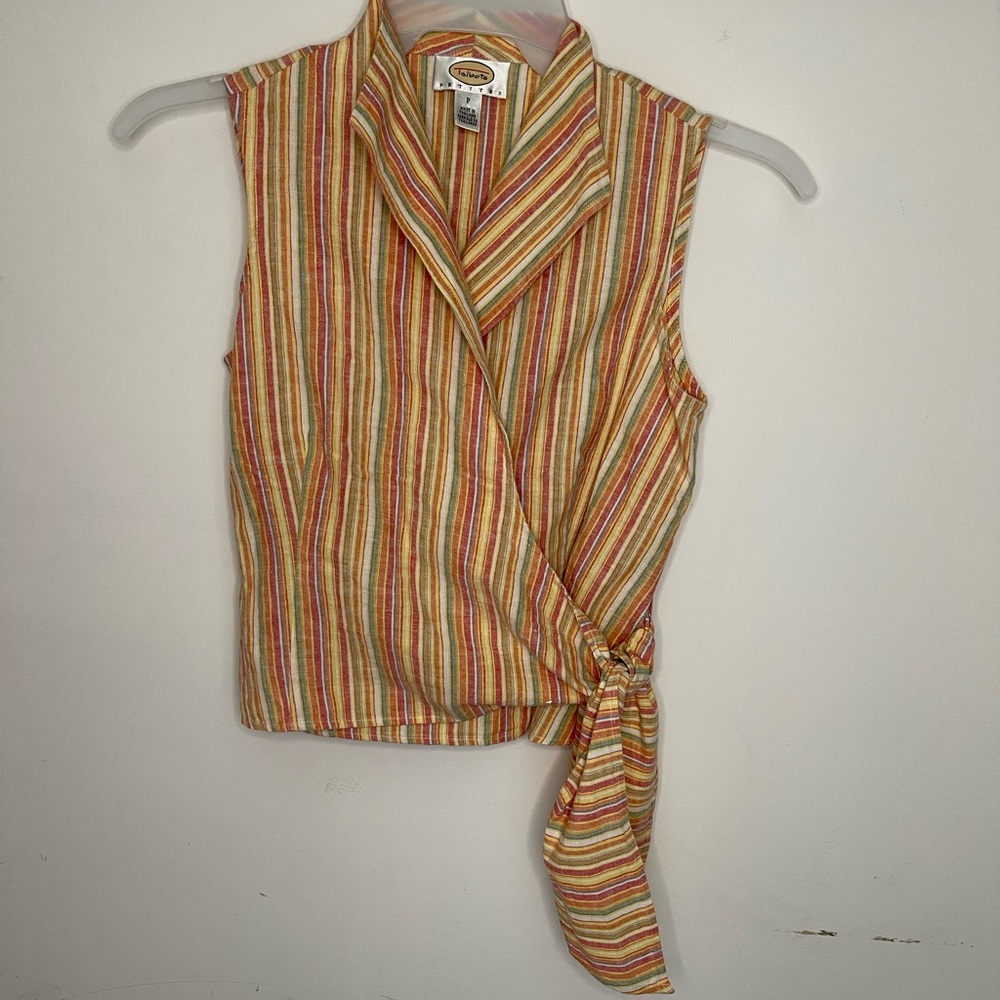 Talbots Petite Sleeveless Tie Top Size P (XS)
